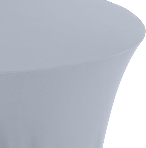 Miniatura 7 de LA Linen Mantel redondo de elastano de 36 x 30 pulgadas de alto, color azul claro