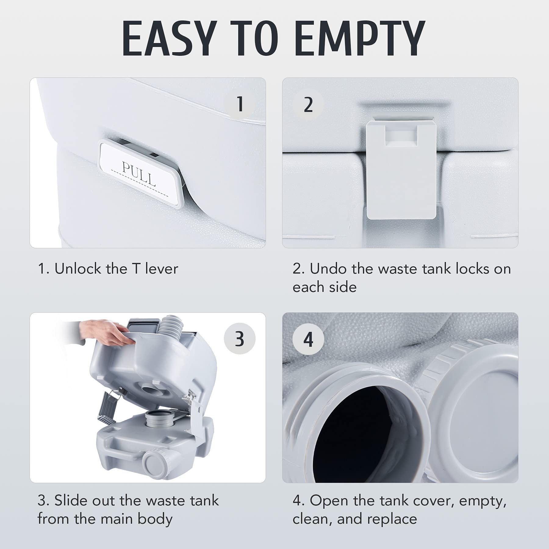 Buy COZ 20L Portable Travel Toilet 150KG/330LBS Weight Capacity