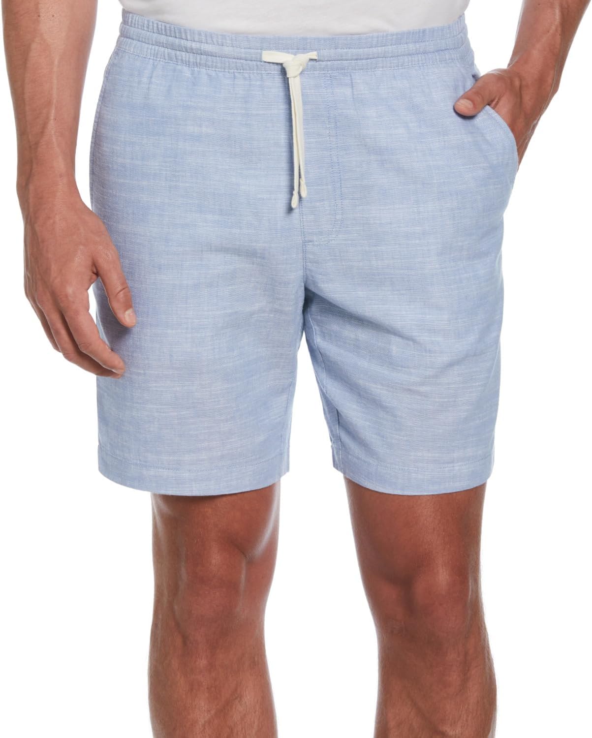Cubavera Men's Casual Linen Blend Cross-Dyed Slub Short with Elasticized Waistband (Available in Big & Tall)