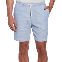 Cubavera Mens Casual Linen Blend Cross-Dyed Slub Short with Elasticized Waistband Available in Big & Tall