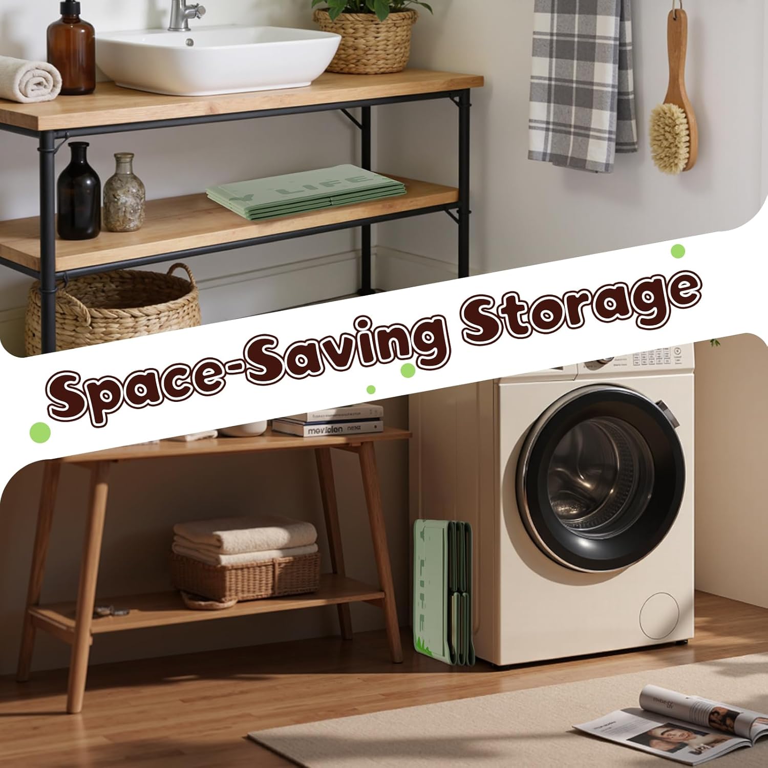 Foldable Baby Bath, Collapsible Baby Bathtub 3M-8Y, Portable Travel Baby Bath Tub with Non-Slip Base, Pop Up Folding Newborn Toddler Shower Tub, Space Saving, Dinosaur Pattern