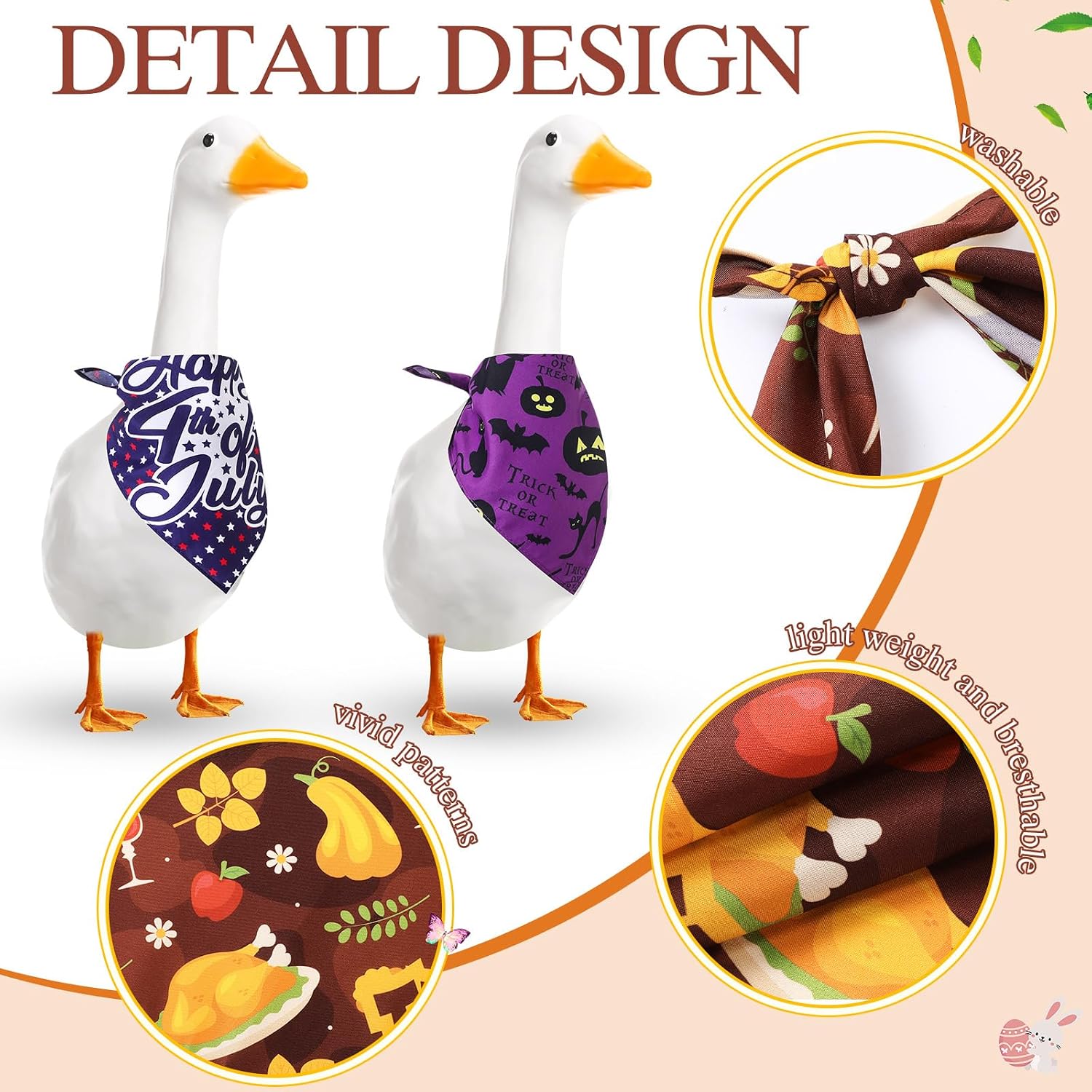 11 Pcs Porch Goose Bandana Outfits 23" Adjustable, Classic image 3