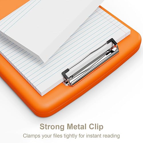 Miniatura 11 de Piasoenc Portapapeles con almacenamiento, caja de organización de 8.5 x 11 pulgadas con soporte para bolígrafo y carpeta de papel legal A4, folio