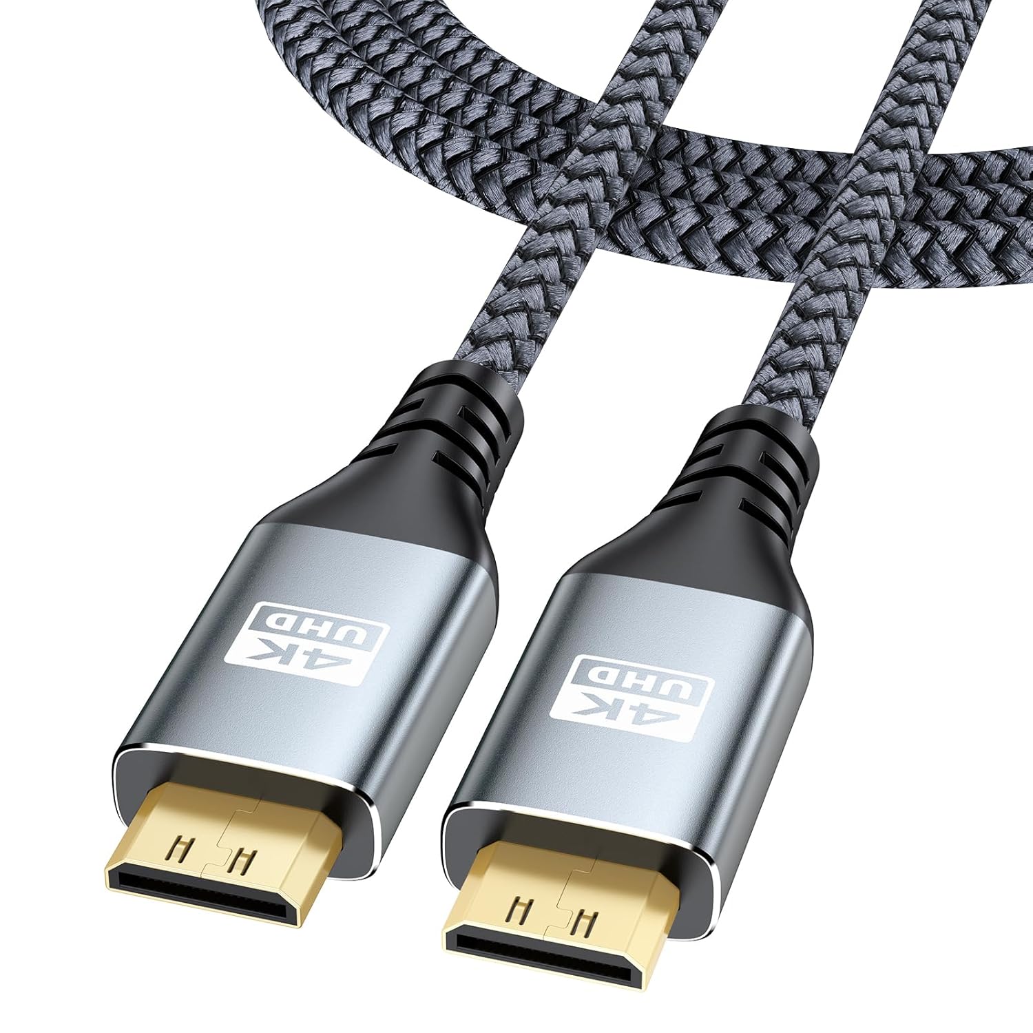 4K Mini HDMI to Mini HDMI Cable 10 FT, HDMI Mini Cable Support 4K@60Hz, 2K@120Hz, 1080P, HDR, ARC, 3D for Portable Monitor, Tablet, Camera, Raspberry Pi Zero W/2W/WH/2WH