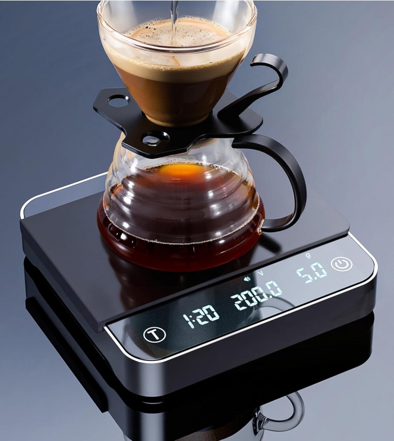 コーヒー スケール 2.0 高精度 ドリップスケール 自動モード 充電式 計量器 デジタルはかり キッチンスケール 0.1g/2kg