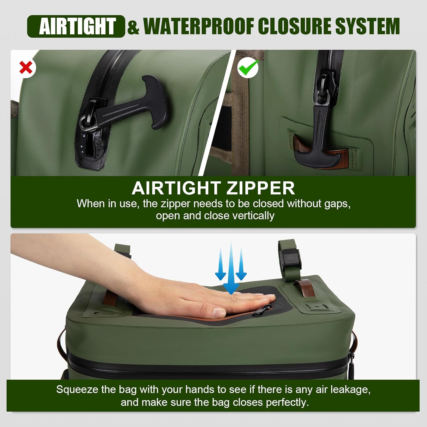 Goture Waterproof Fishing Waist Pack,IPX8 840D TPU Large Tackle Bag with Rod Holder,Airtight Zipper Closure,Detachable Water Bottle Holder, 10L Fly Fishing Bag with Adjustable Strap,Sling Fanny Pack - Image 7