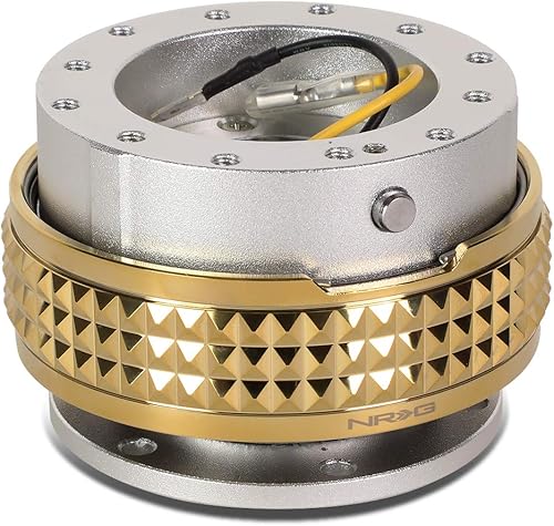 NRG Innovations SRK-210SLCG Kit de liberación rápida (cuerpo plateadoanillo pirámide de oro cromado)