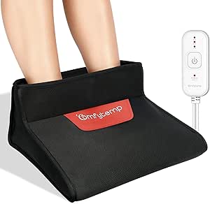 Comfytemp Electric Heated Foot Warmer with 3D Heating Pad, Auto Shut-Off, for Cold Feet & Ankles, Office & Home Use