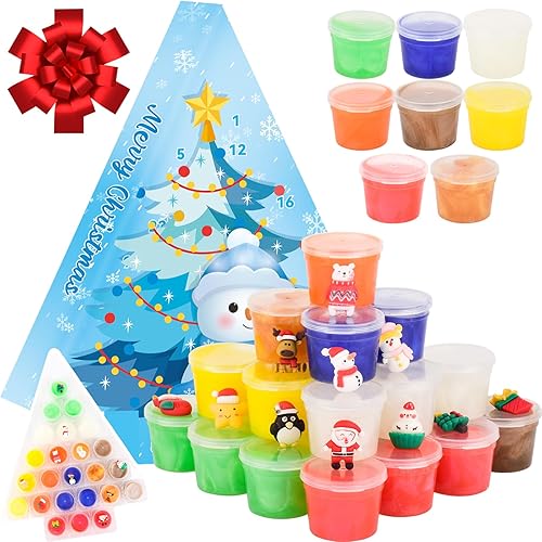 Miniatura 14 de Slime de Cristal de Navidad Rosa y Verde de 2 Paquetes para Niños, Slime para Medias de Navidad para Niños - Kit de Juguetes de Slime, Regalos de