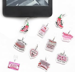 Kindle Accessories 9-Piece Dust Cover Set - USB-C/Type-C Connector Cover + Reading Chili Links, Gift for Book Lovers, Full Fillet Gift
