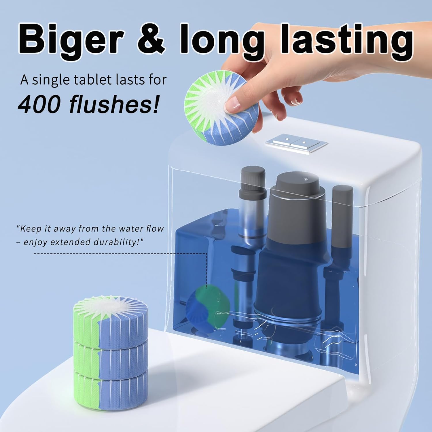 Automatic Toilet Bowl Cleaner Tablets,Toilet Cleaner Tablets For Tank,Bathroom Cleaner For Tank - Image 2