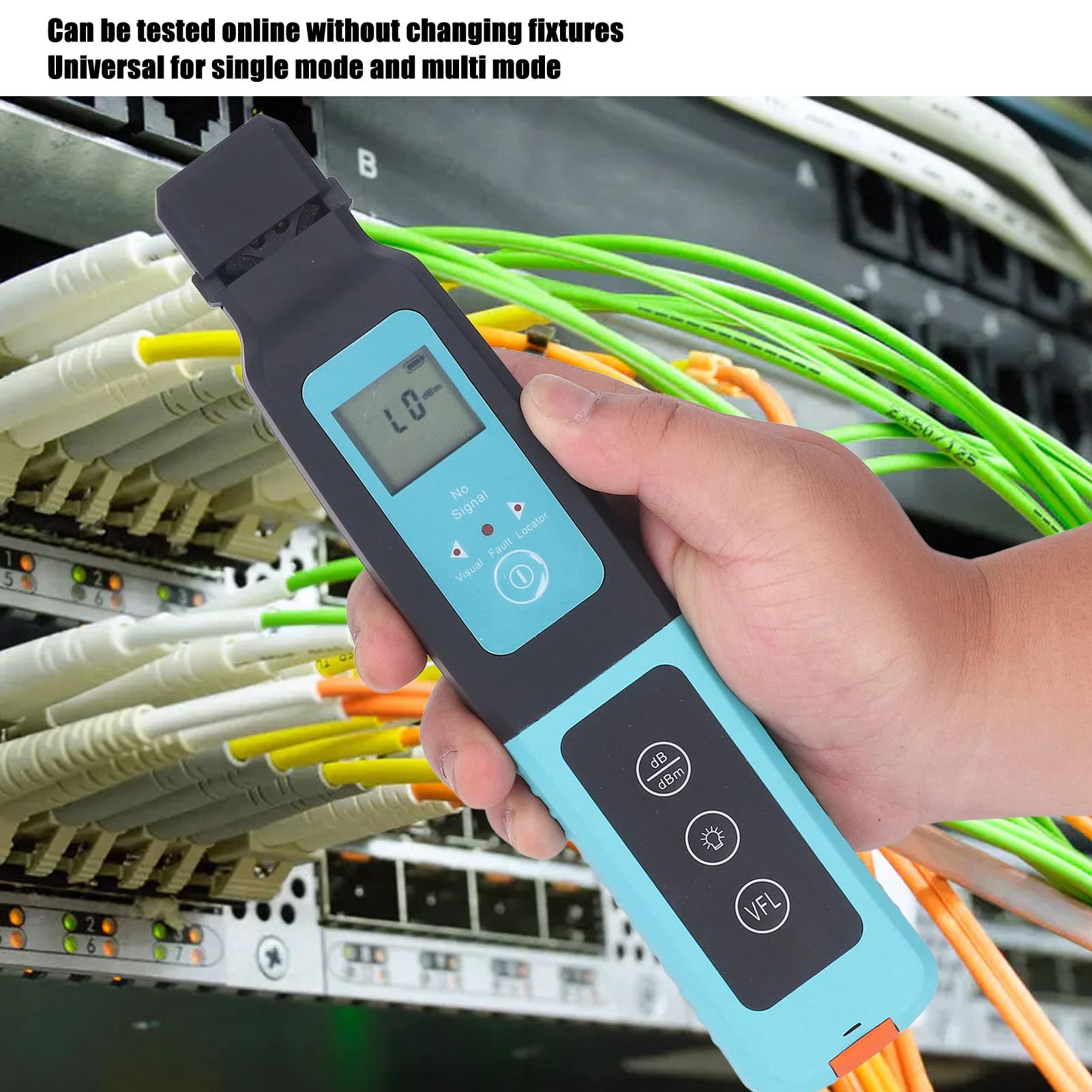 Identificador de Fibra óptica en Vivo Universal, Probador de Fibra óptica Portátil Compatible con Puente de Fibra de 2 Mm, 3 Mm, 900 Nm, 250 Nm, con Dirección de Visualización de Luz LED, Indicador de
