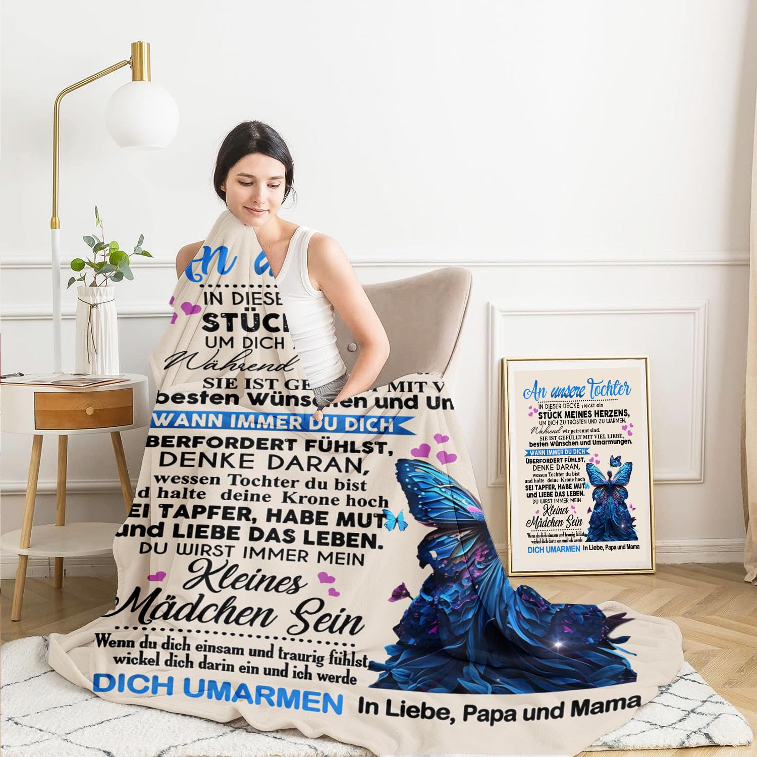 Coperta personalizzata per mia figlia | Coperta