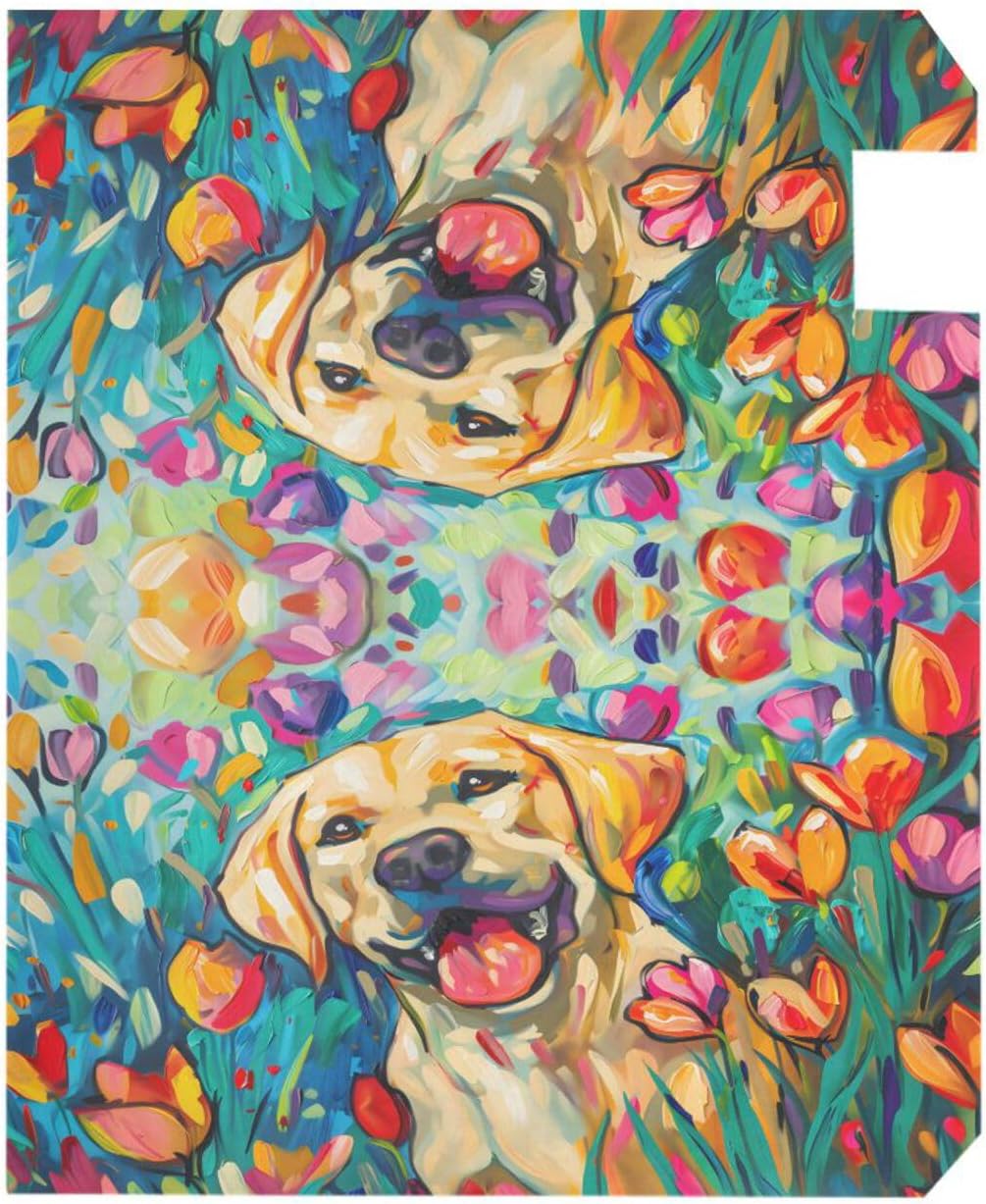 ALAZA Lovely Happy Golden Labrador Dog Magnetic Mailbox Cover MailWraps Garden Yard Home Decor for Outside Standard Size-18"x 20.8"
