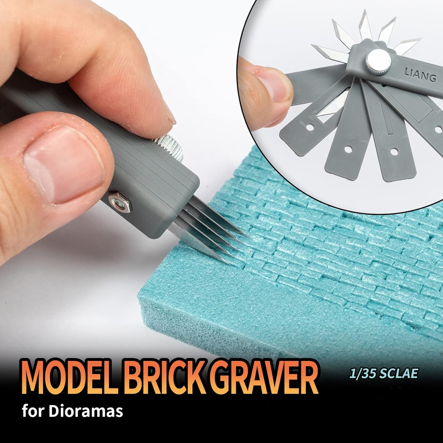 LICHIFIT Model Brick Graver Manual Sculpture Carving Knife for 1/35 Dioramas Modeling DIY Tool : Arts, Crafts & Sewing
