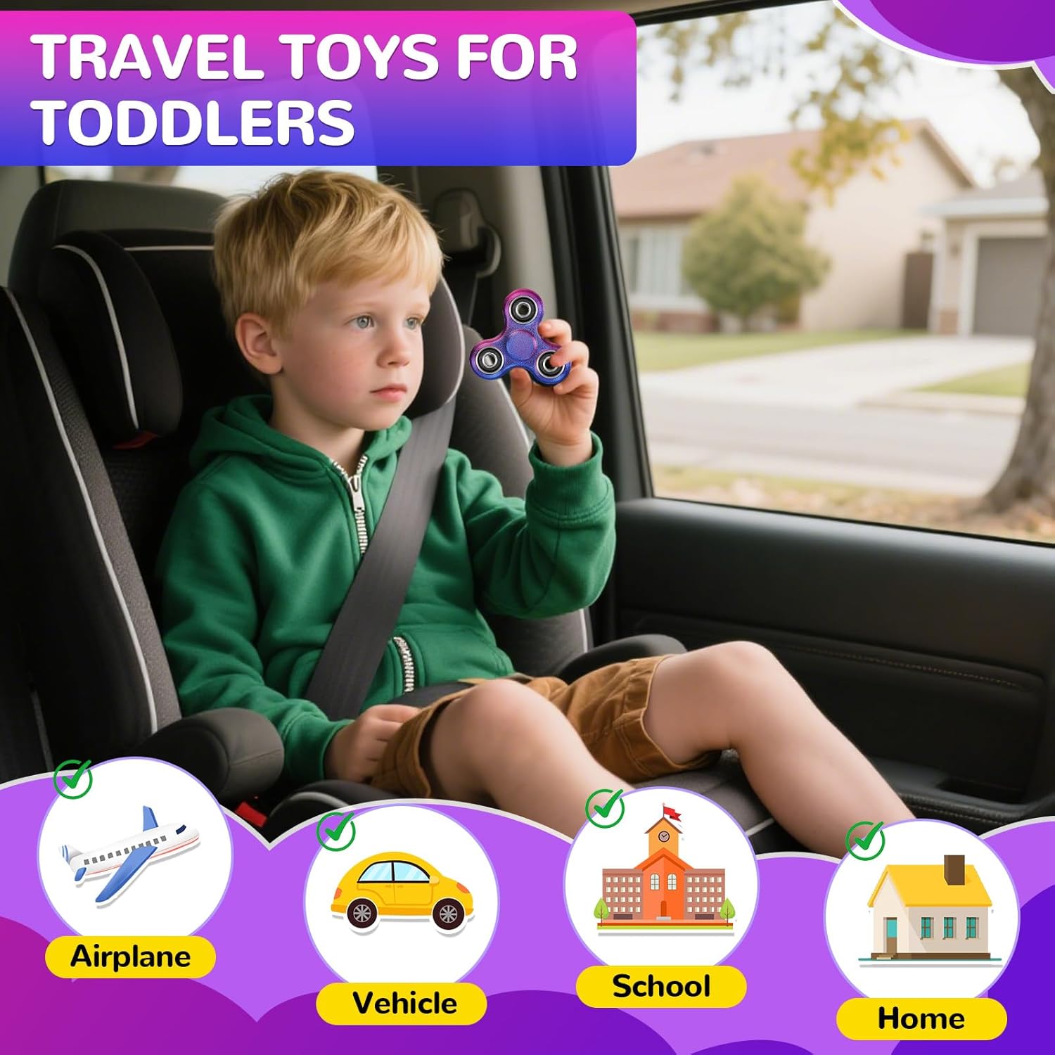 SCIONE 3D Printed Fidget Spinner for Kids Adults 1Pack, Desk Toys Textured Sensory Fidget Toys for Anxiety Stress Relief, Portable Handheld Toy for Office, School, & Travel, Birthday Gifts