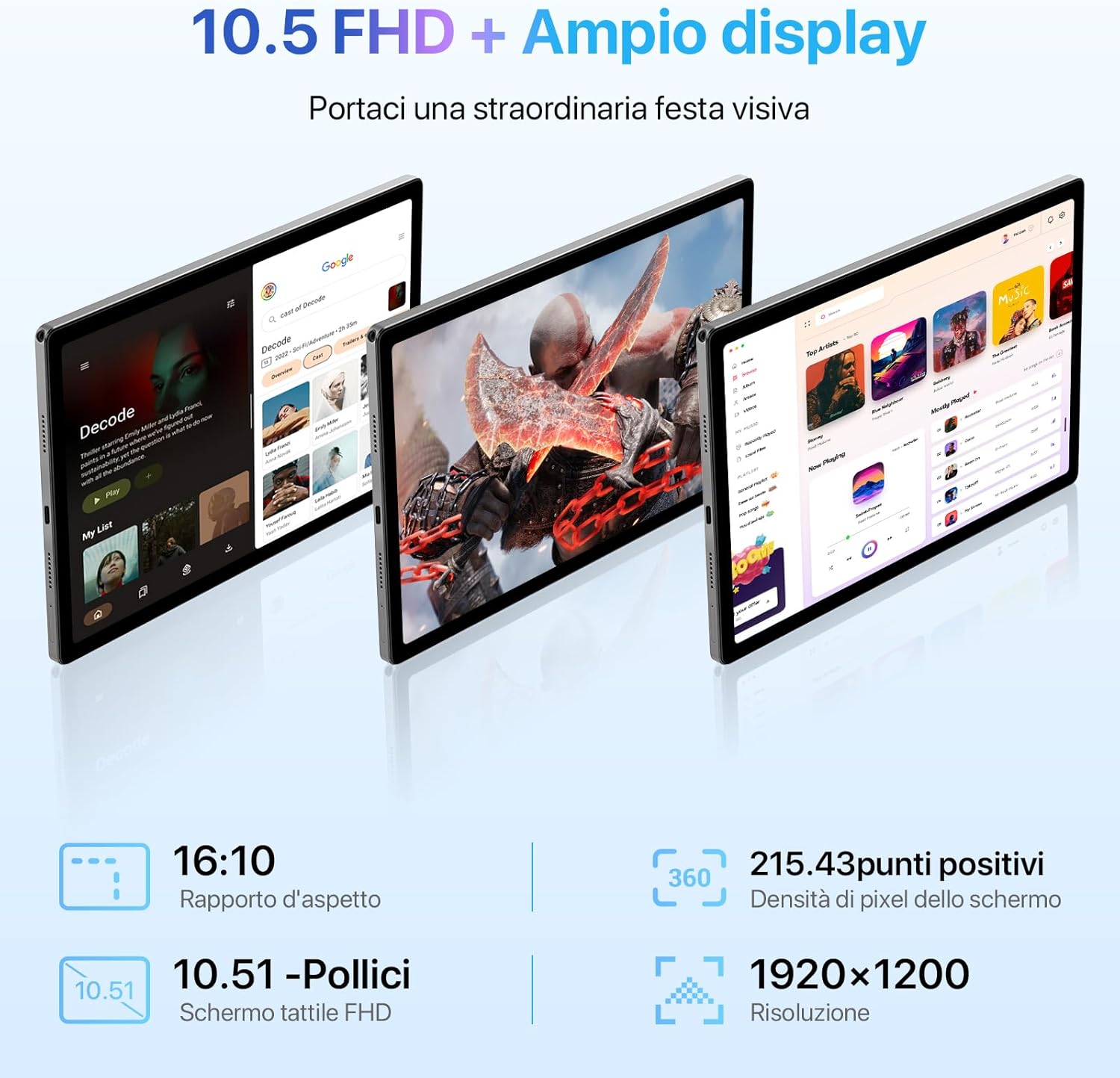 UMIDIGI Android 13 Tablet, A13 Tab 10.51 pollici Tablet, 16GB RAM+128GB/1TB, Octa-Core,1920 * 1200 FDH IPS,13MP+8MP, 7500 mAh,4 Speaker,Google GMS,2.4G/5GWiFi,BT5.0,GPS,18W Type-C,Tablet con Custodia