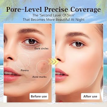 2pcs Body Coverage Perfector, Waterproof Leg Makeup, Tattoo Cover Up Cream All Over Complexion Perfect With Large Round Brush 48H Long Lasting Wear for Women(Light and neutral colors)