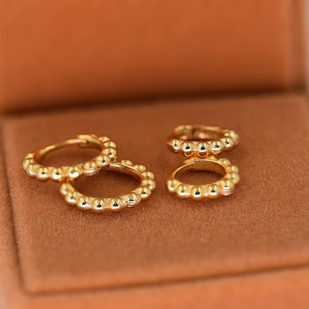 Amazon.com: Set of 2 Pairs/Small & Large Hoops 18K Gold
