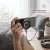 Bewinner Magnetic Phone Cooler, RGB Semiconductor Mobile Phone Cooling Fan, Clamp On Cellphone Radiator With Digital Display Type C Fast Heat Dissipation Gaming Streaming Device (Black)