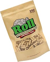Natural Unbleached Pre-Rolled Filter Tips, Ø6.5mm - Bag of 250 Tips