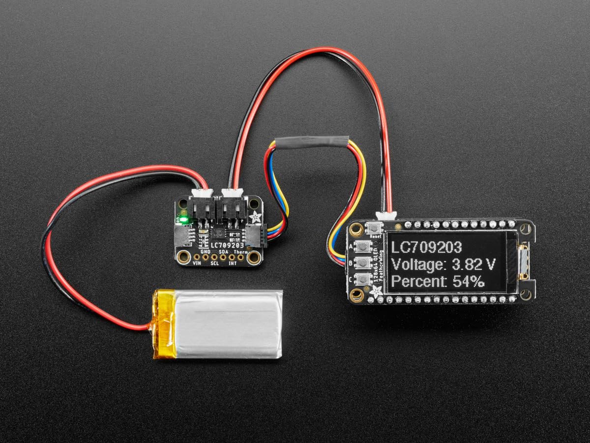 Adafruit LC709203F LiPoly/LiIon Akku-Monitor und Ladezustandskontrolle, STEMMA JST PH & QT/Qwiic, 4712