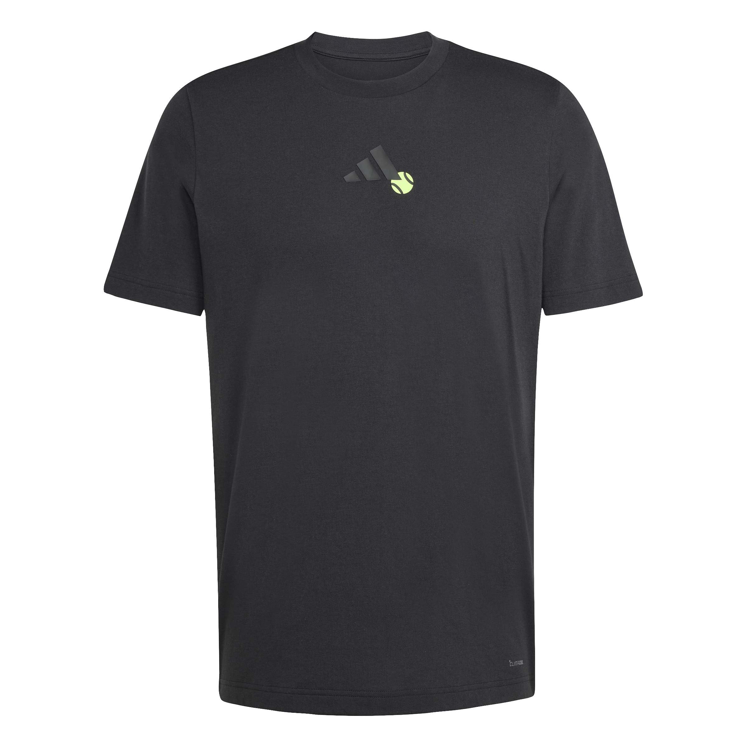 adidas Men's Tennis JEU Graphic T-Shirt, Black, XXL