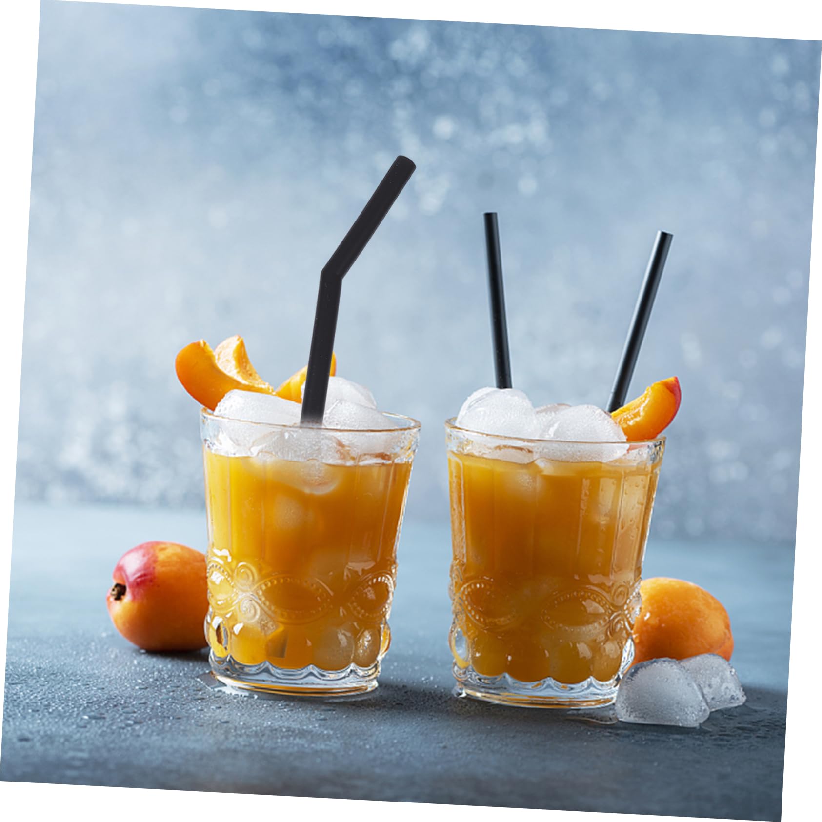 Healeved 48stücke Teiliges Set Wiederverwendbare Silikon-trinkhalme Mit Reinigungsbürsten Flexibles Lebensmittelechtes Material Für Getränke Bubble Tea Und Für Unterwegs