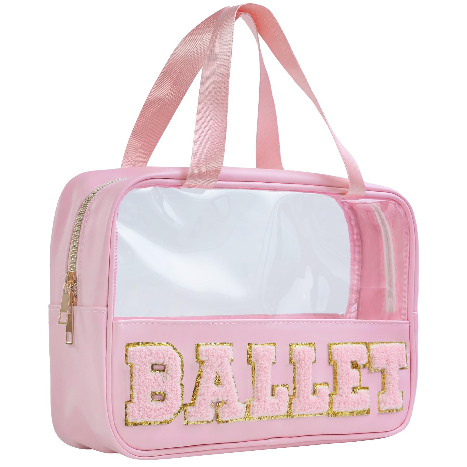 Ballet Bag Preppy Stuff Ballet Gifts Chenille Letter Bags Makeup Cosmetic Bags ballet bags for girls 4-6 Waterproof Organizer Storage Case Gifts for