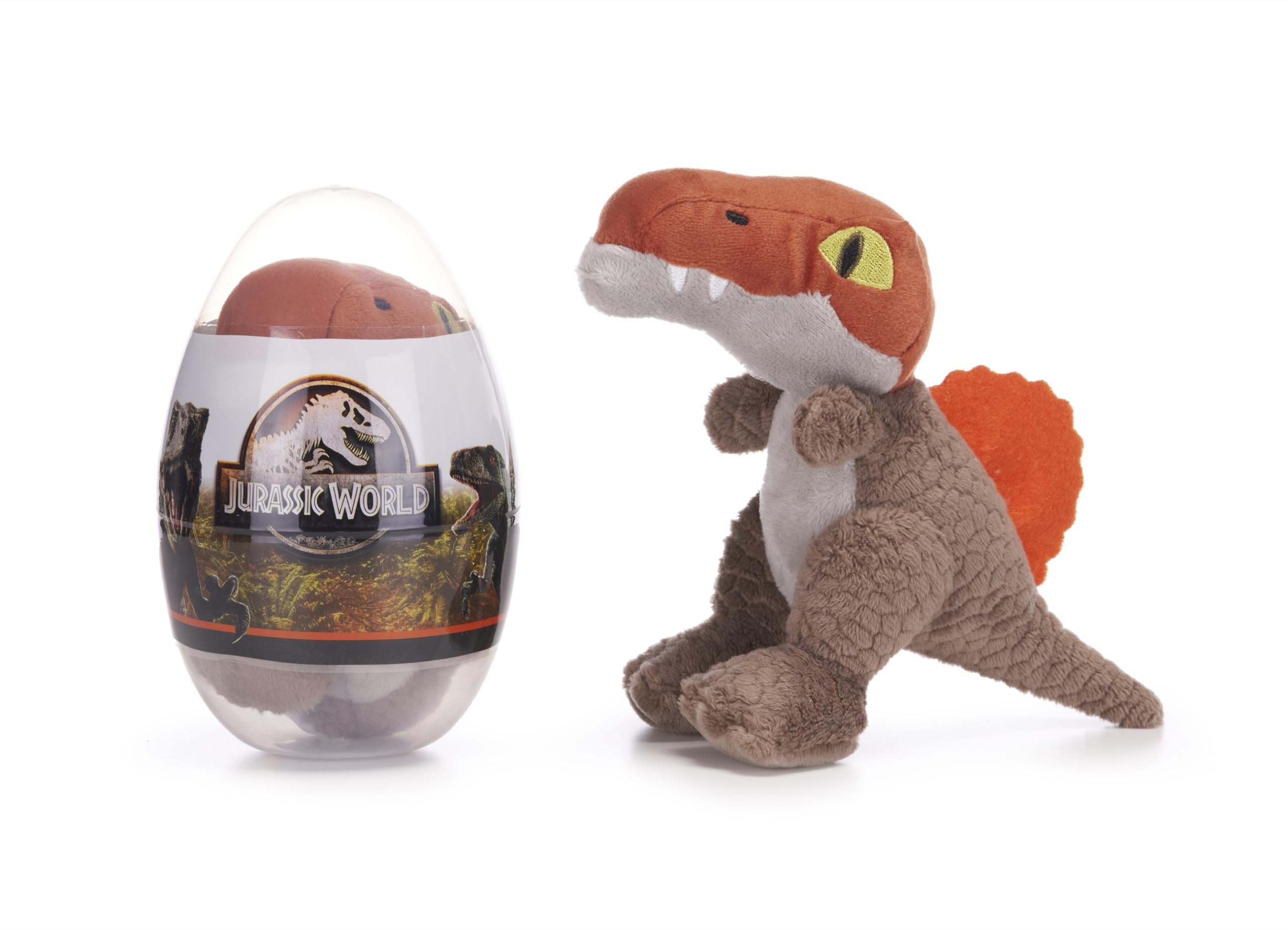 Jurassic World 12cm (5-inch) Spinosaurus Plush Soft Toy Dinosaur in Plastic Egg