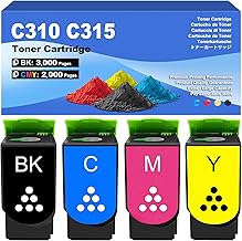 FANSHENG C310 C315 Toner Cartridge 3000 Pages Compatible with Xerox for C310 C310dni C310dnim C315 C315dni C315dnim Laser Printer 006R04356 006R04357 006R04358 0 06R04359 (4 Pack BK/C/M/Y)