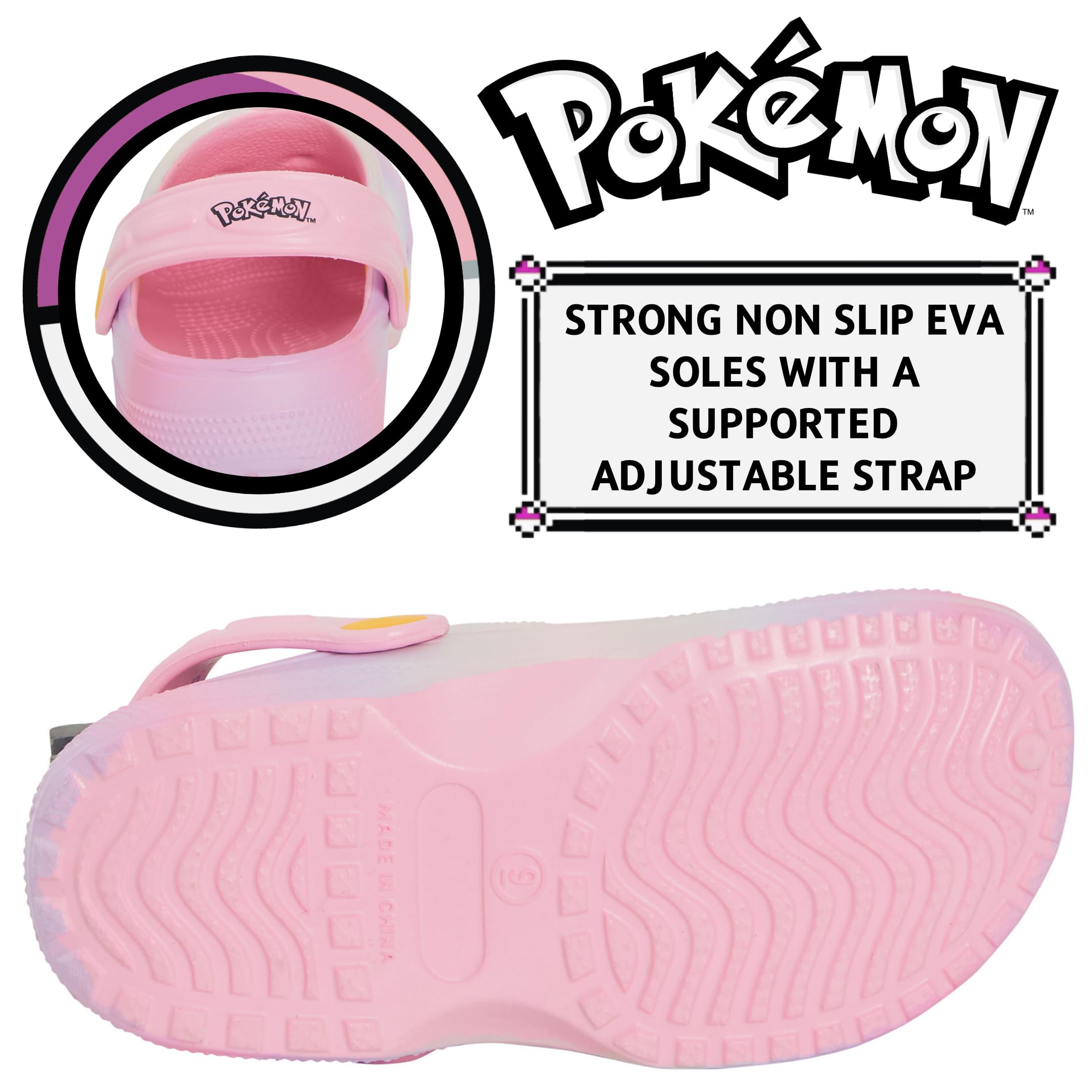 Pokémon Zoccoli Bambina con Charms Sandali Bambini Pikachu Eevee Ponyta Jigglypuff Infradito Mare Vacanza
