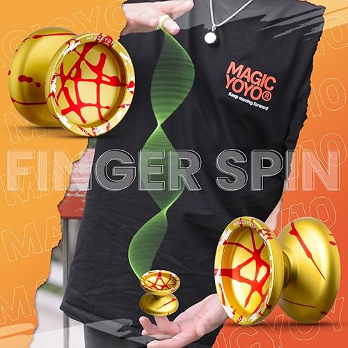Miniatura 3 de MAGICYOYO V10 Finger Spin Yoyo Yoyo profesional Metal Trick Yoyo Responsive Yo Yo Yo de doble propósito con estuche de almacenamiento + guante Yo Yo