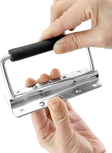 Miniatura 4 de QWORK Asas de resorte con agarre de goma, paquete de 10 unidades para cajas y estuches de herramientas de alta resistencia, soporte de carga de 110