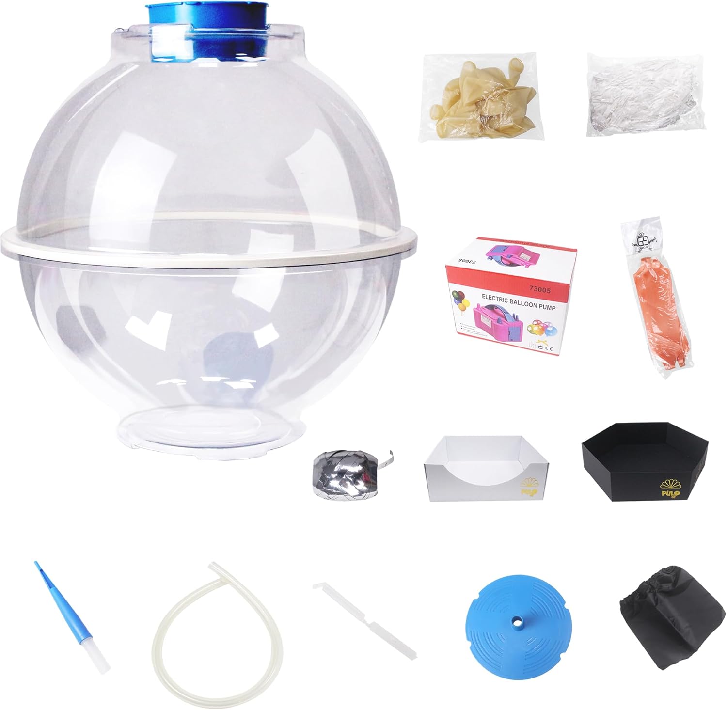 Blue Balloon Stuffing Machine Stuffer Set for Gift Decoration DIY Stuff Balloons 45cm/18inch Stuffing Balloons