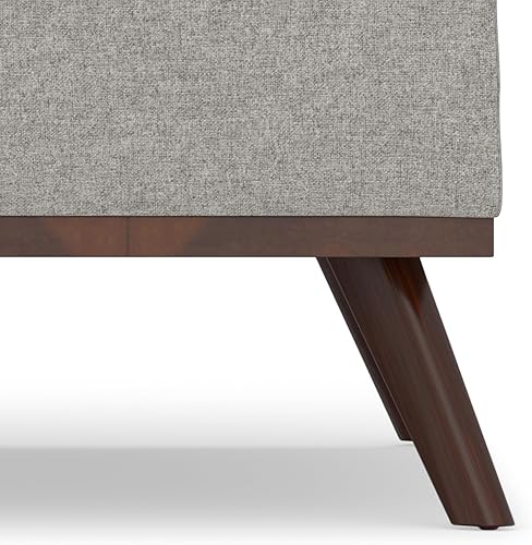 Miniatura 486 de SIMPLIHOME Owen - Bandeja rectangular moderna de mediados de siglo de 34 pulgadas de ancho, otomana pequeña para almacenamiento de mesa auxiliar, en