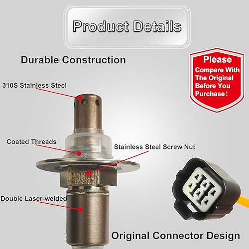 Miniatura 5 de Sensor de oxígeno O2 234-9123 aguas arriba y aguas abajo 234-4445 compatible con Subaru Legacy Outback 2006-2009, apto para Impreza 2005-2011,