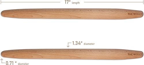 Miniatura 7 de Rodillo extra largo de madera de baklava turca de 31.5 in (31.5 pulgadas)  Para hornear, masa, pasta, cocina