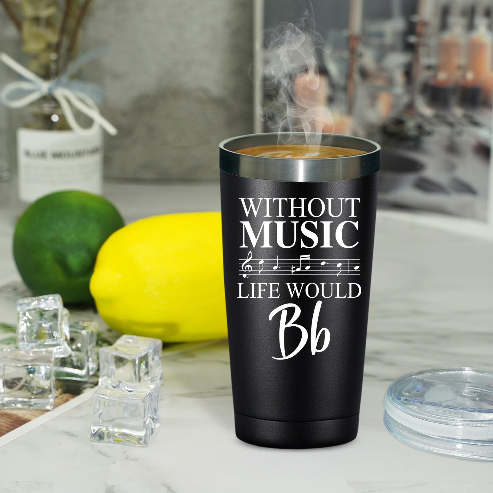 Fufandi Music Lover Gifts for Men Male, Him, Music Teacher Gift - Gifts for Musical Lovers, Musician Tumbler Gift - Tumbler Cup 20oz
