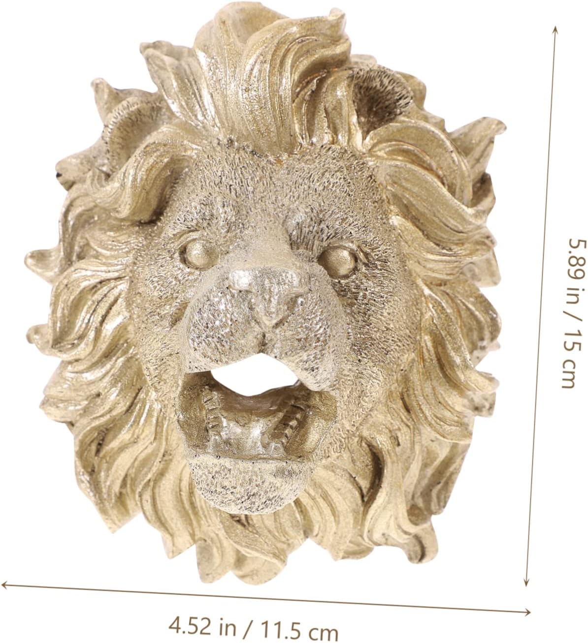 Generic Lion Head Fountain Nozzle Wall-Mount Decorative Water Spray for Gardens and Ponds Easy Installation Garden Ornament Wear-Resistant Material for Outdoor Spaces