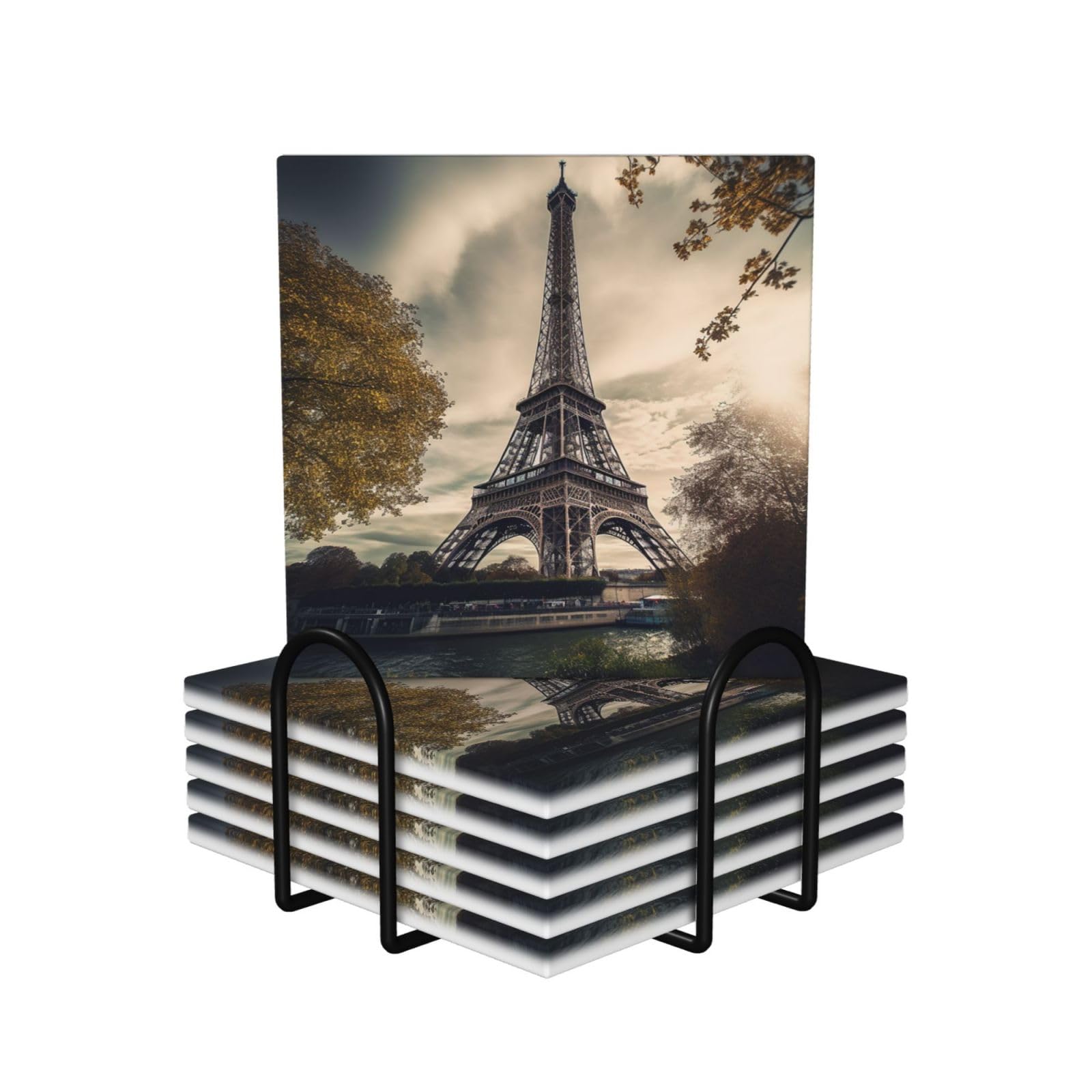 Dessous de verre céramique Tour Eiffel, le cadeau idéal pour décorer et protéger la maison
