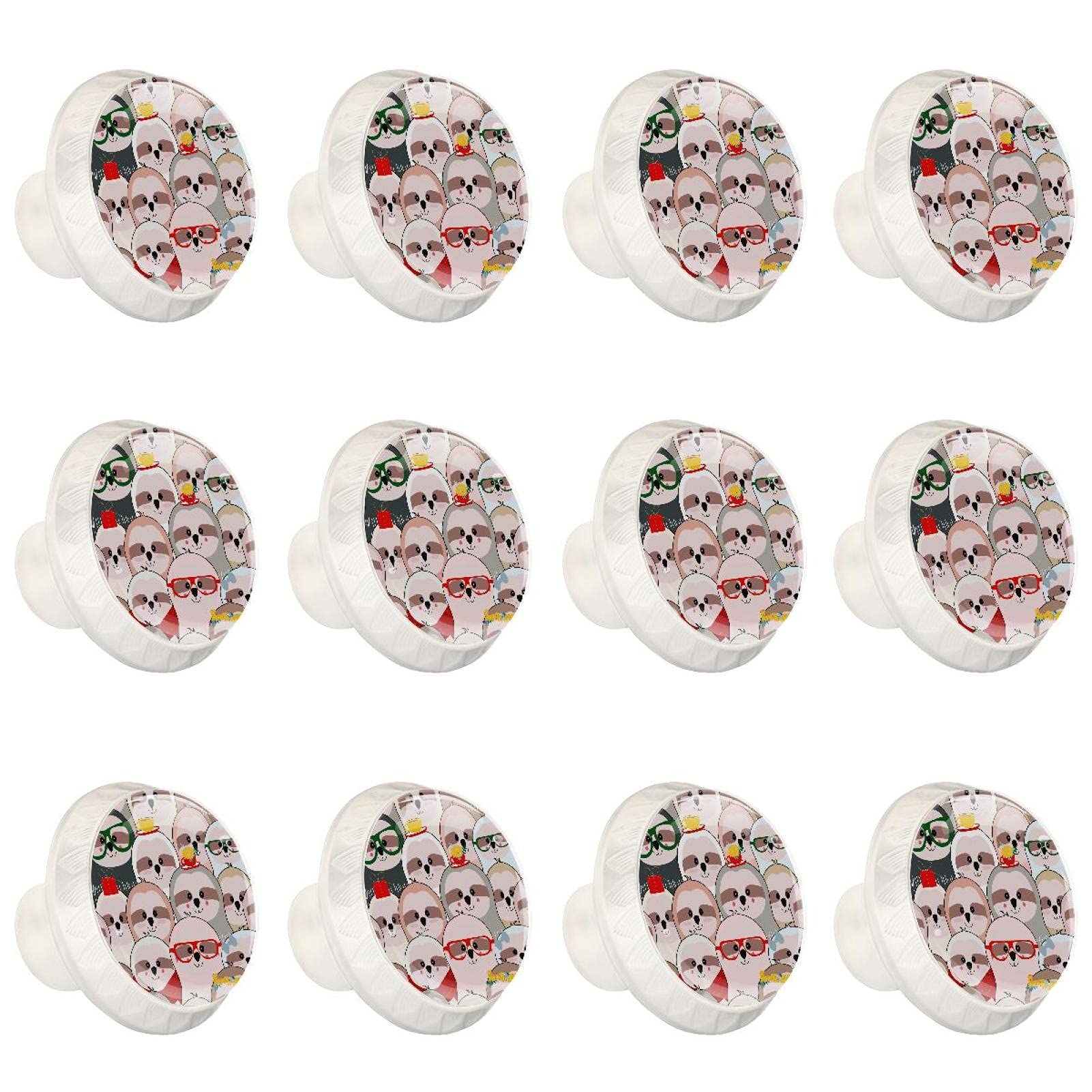 Boutons d'armoires motif paresseux drôle pour une touche de douceur maison
