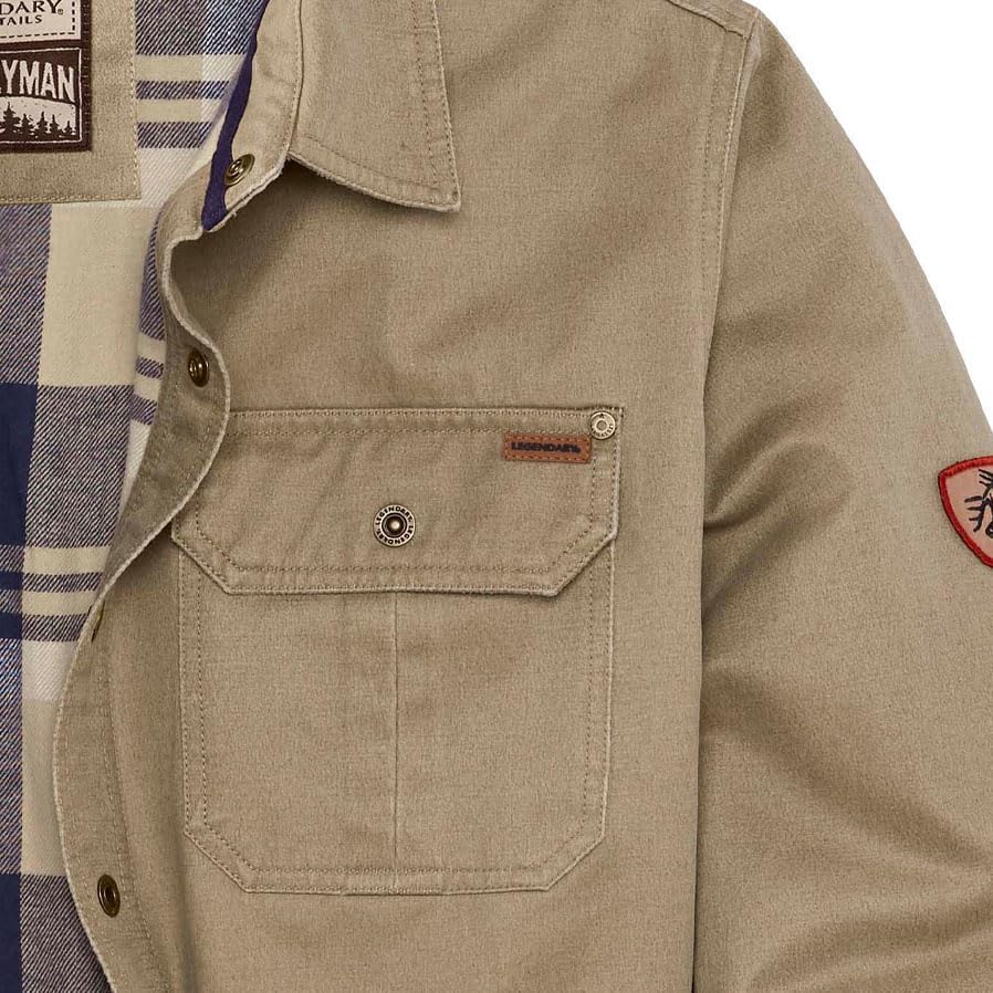 Legendary Whitetails Men's Flannel Lined Shirt Jacket Waxed Cotton Water Resistant - Image 7