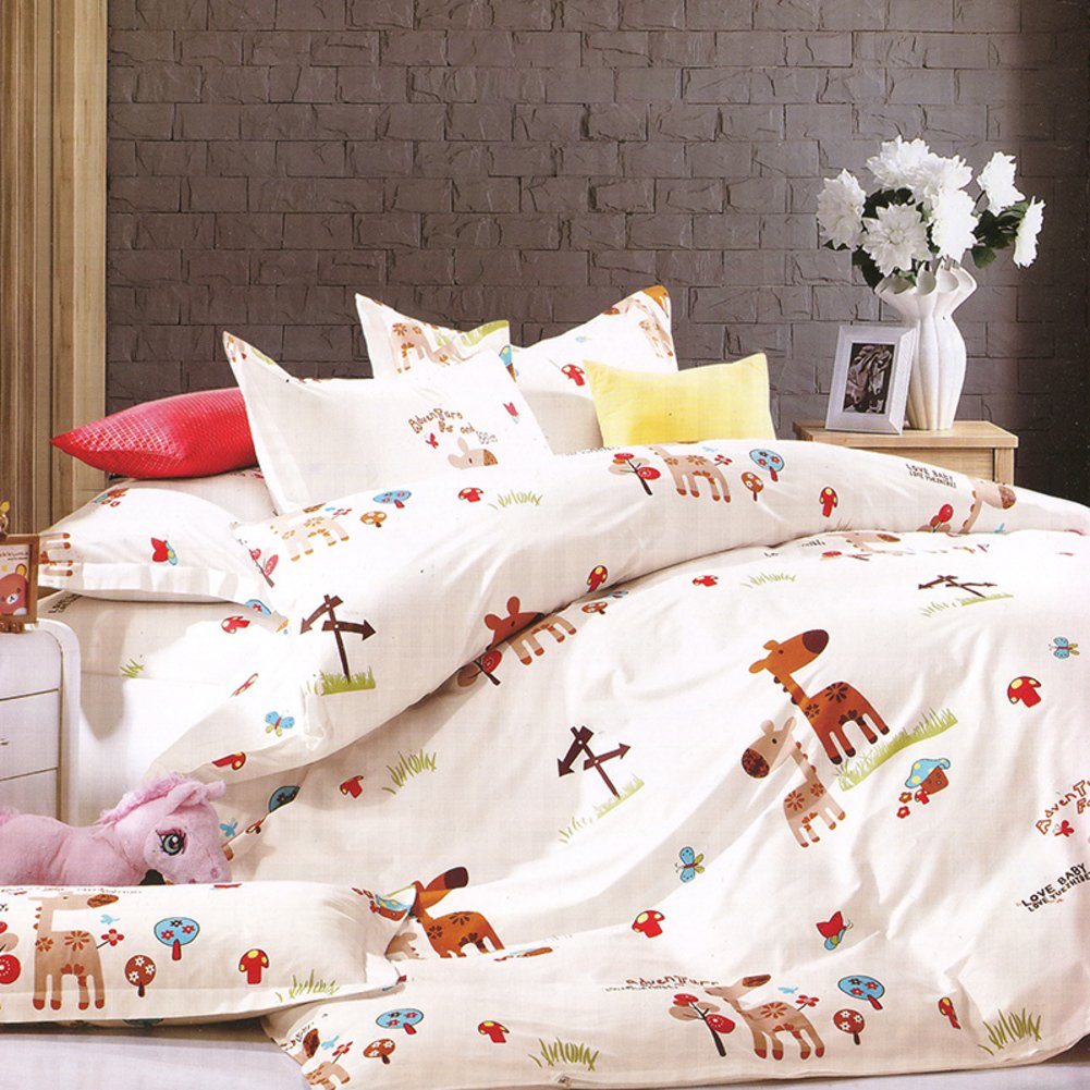 Drap de lit One Piece en pur coton pour chambre d'enfant durable