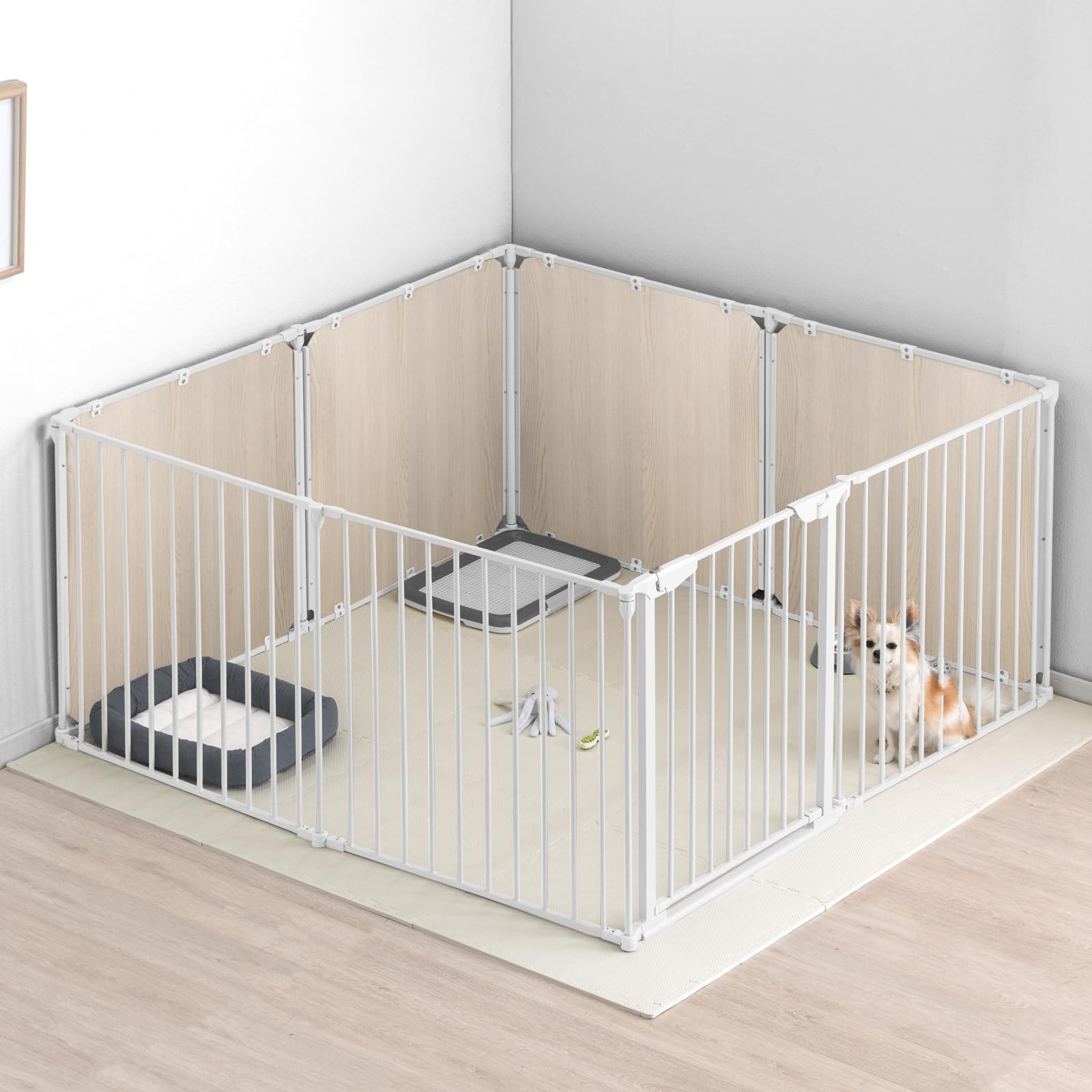 ペットサークル タンスのゲン ホワイト6枚 犬 ゲージ サークル ペットサークル タンスのゲン ホワイト6枚 犬 ゲージ サークル タンス