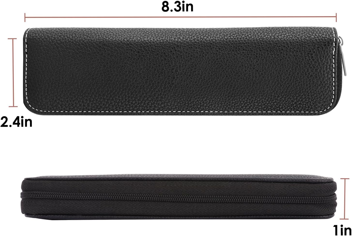 TiMOVO Pencil Holder Case for Apple Pencil 2018 Release, PU Leather Case Carrying Bag Sleeve Pouch Cover for iPad Pro Pencil/Apple Pencil 2 (with Built-in Pocket and Holder) - Black