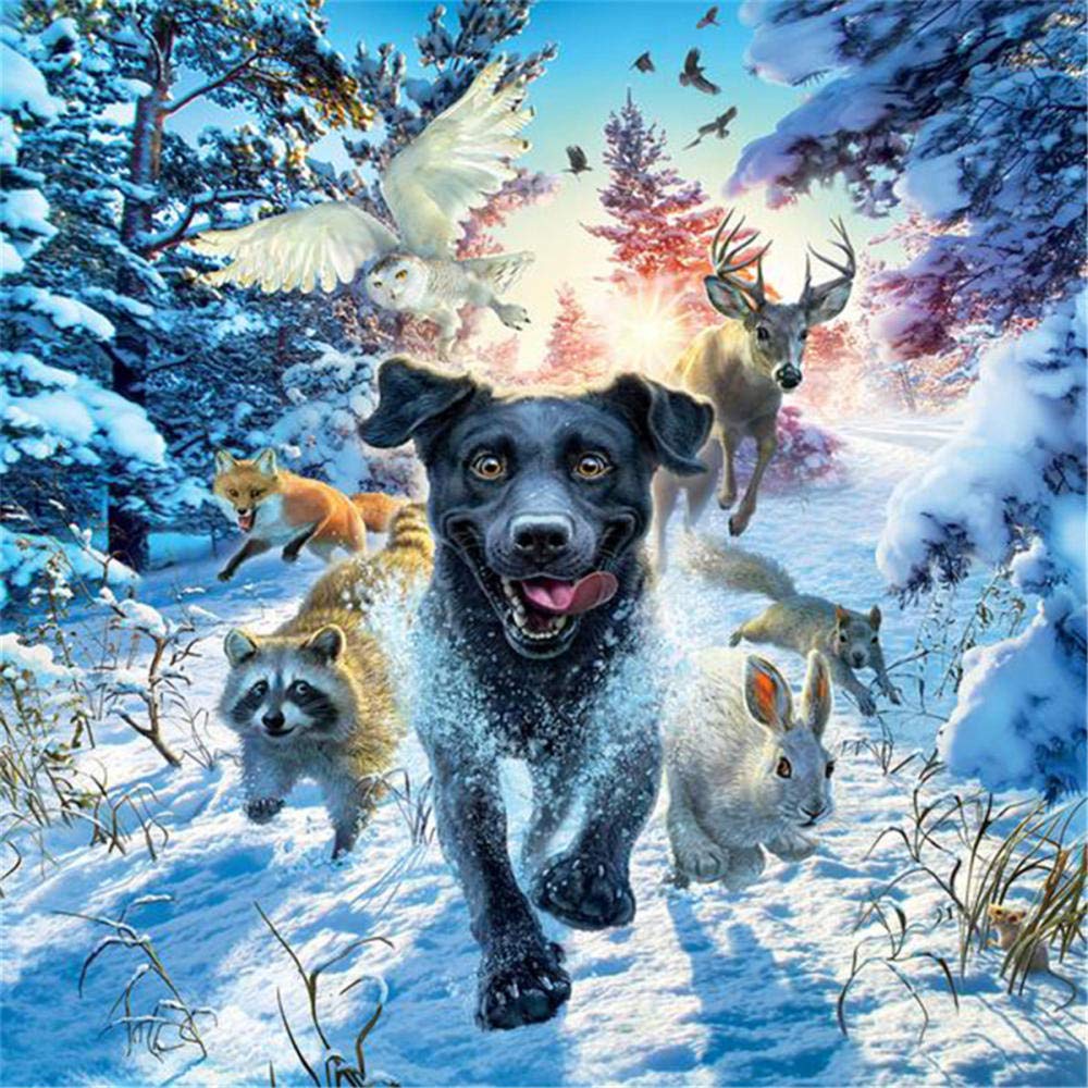 Puzzle de 3000 piezas, Animales en la nieve puzzle para adultos, impossible rompecabezas, colorido, juego de habilidad para toda la familia, puzzle para adultos-48.03x31.88 pulgadas (122 x 81cm)
