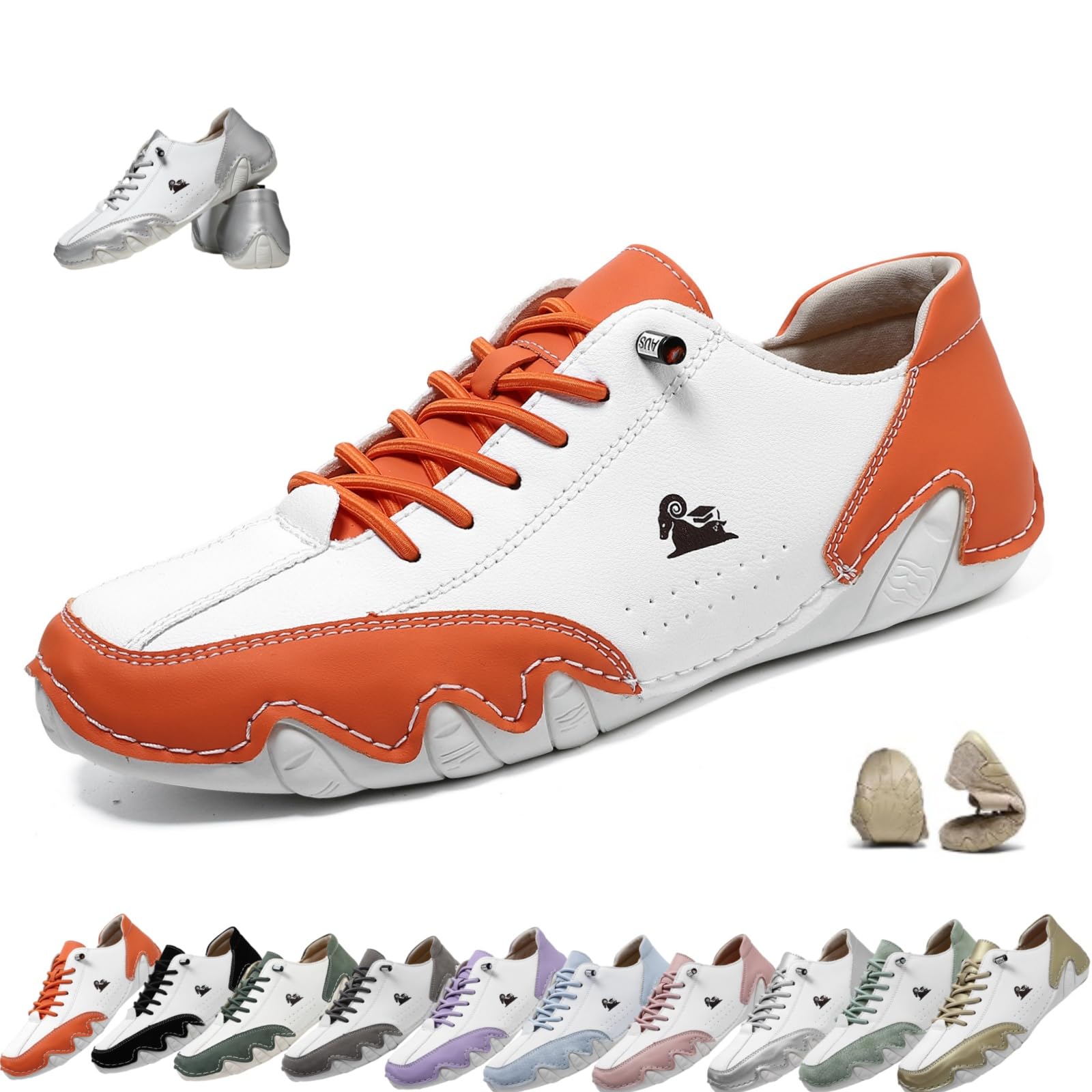 Handgefertigte Leder-Low-Top-Wanderschuhe für Herren und Damen