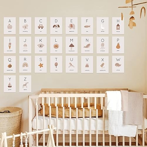 Miniatura 3 de Calcomanías de pared del alfabeto, calcomanías de pared con letras de frutas, animales, alfabeto ABC, calcomanías de pared para niños, calcomanías