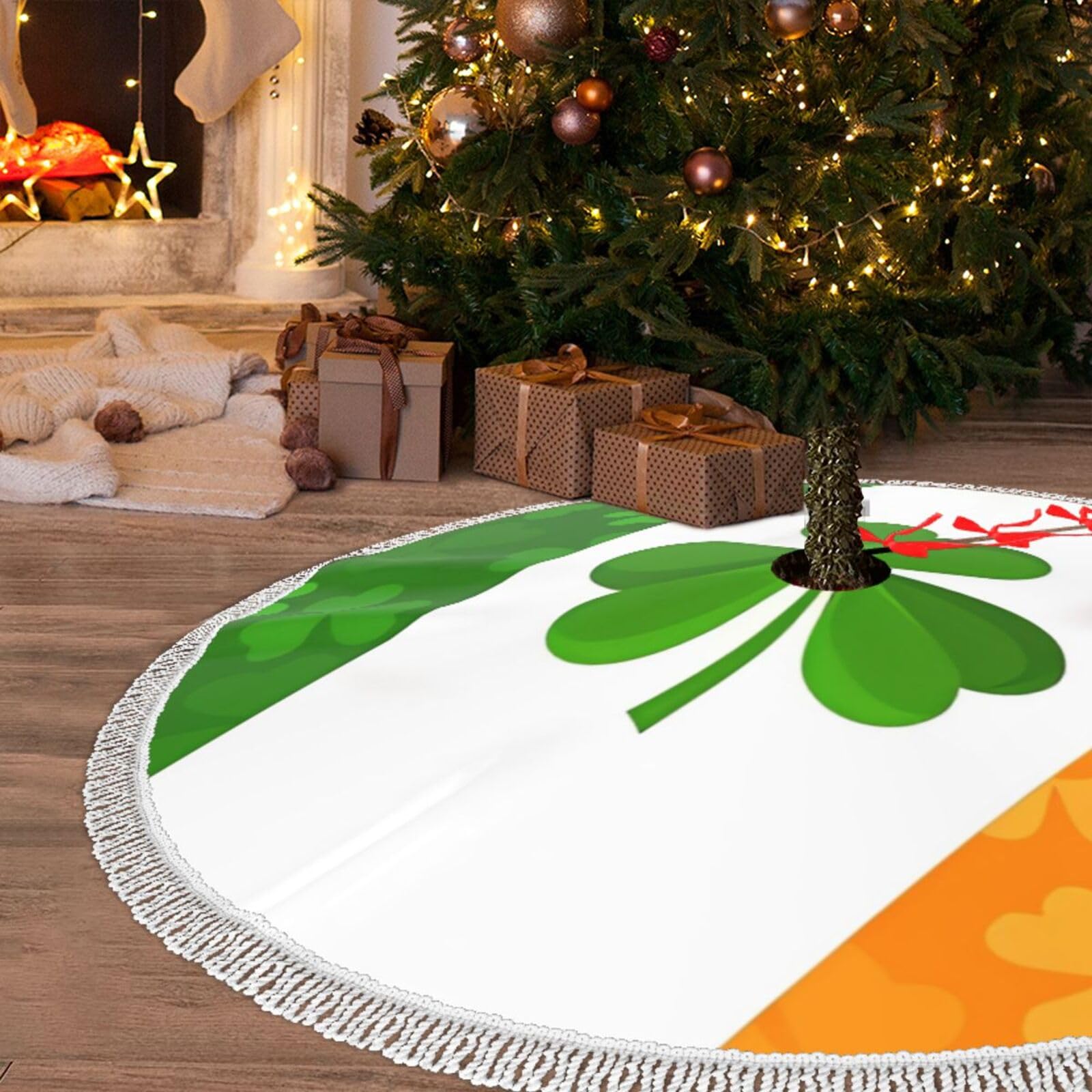 Jupe de sapin de Noël drapeau irlandais le cadeau déco idéal